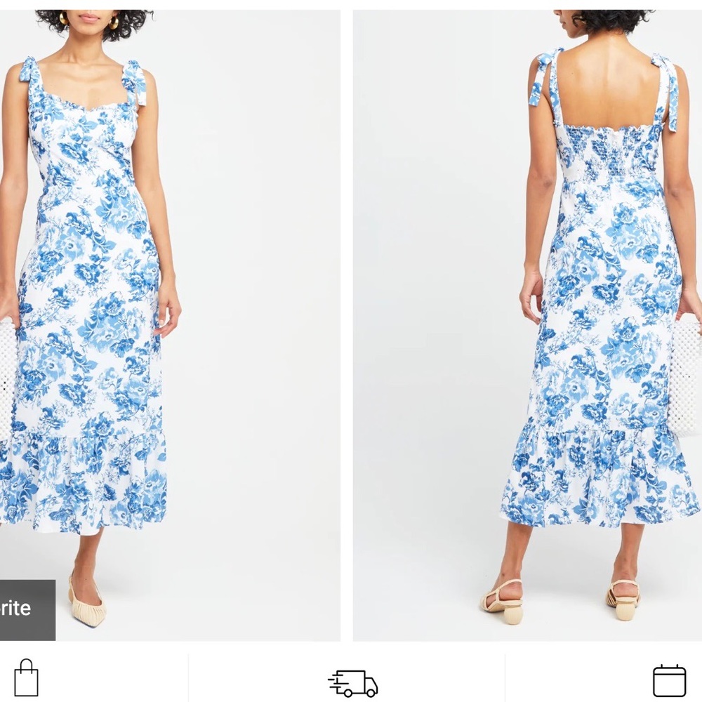 Toile de Jouy dress from Few Moda. Worn once to a wedding and dry cleaned after.